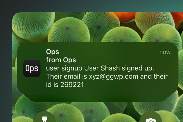 Operational.co push notifications